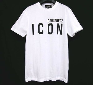 新品★Dsquared2 ディースクエアード★メンズ ICON クルーネック Tシャツ★Lサイズ★ホワイト★コットン100%