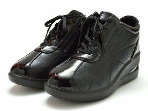 新品 ニューペペ 1005 黒 24.5cm レディース厚底シューズ レディースウエッジソール ウォーキングシューズ ウエッジシューズ 厚底靴 婦人靴
