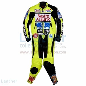 海外 高品質　送料込み　バレンティーノ・ロッシ Motogp46 2000 レザーレーシングスーツ　サイズ各種　パンチング　レプリカ カスタムb