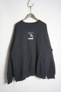 23AW X-LARGE エクストララージ SQUARE OG CREWNECK SWEATSHIRT スウェット シャツ トレーナー 101233012010 黒 サイズXL 本物 530O