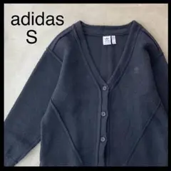 【adidas】アディダス★カーディガン　S　黒　フリース