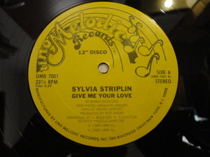 Sylvia Striplin - Give Me Your Love オリジナル原盤 12 名曲DISCO CLASSIC You Can