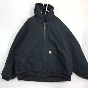 USA製 カーハート Carhartt アクティブパーカージャケット ブラック 2XLサイズ