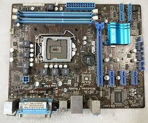 【中古パーツ】BIOS確認のみ、ASUS P8H61-M LX PLUS マザーボード ＩＯパネル LGA1155 ■MB2537