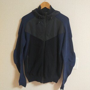 NIKE ナイキ ホワイトレーベル NSW knit windrunner ニット ウインドランナー ジップフーディ パーカー 603335-010 S ブラック/ネイビー