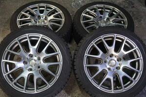 深溝８分～ ダンロップ WM01 225/45R17 ignite 7.5J +45 PCD114.3 レクサス IS250 IS200 オーリス マークX クラウン レヴォーグ *678c1