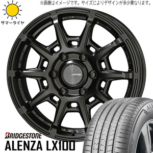 225/60R18 サマータイヤホイールセット エクストレイル etc (BRIDGESTONE ALENZA LX100 & GALERNA REFINO 5穴 114.3)