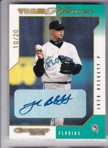 【直筆サイン】2002 Donruss Team Heroes #203 Josh Beckett 10/20