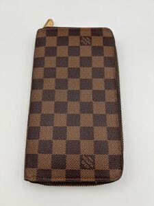 本物　LOUIS VUITTON ルイ ヴィトン ダミエ ジッピー オーガナイザー ラウンドファスナー 長財布 N60003