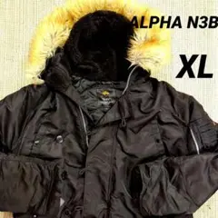 美品 ALPHA INDUSTRIES N3B フライトジャケットブラック XL