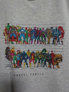 GU ジーユー Marvel Comics キャラクター プリントTシャツ 中古 XLサイズ グレー マルチカラー マーベルコミック コラボ作品