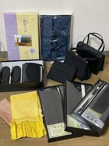 和装小物 バッグ、帯、草履など まとめて11点 喪服 ブラックフォーマル ハンドバッグ 着物 黒 まとめ売り