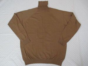 L2116【ZARA/ザラ】タートルネック/セーター/ニット/ラグラン袖/茶・ブラウン系/XL/ハイネック/USED