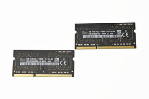 当日発送 Mac対応 メモリ hynix DDR3L-1866 4GB × 2枚組　PC3L-14900S 中古品 2-1014-2