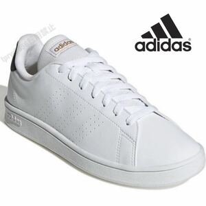 新品未使用 アディダス【22.5cm】ADVANCOURT 定価8470円 スニーカー adidas アドバンコート 靴 白 黒 9288 ローカット