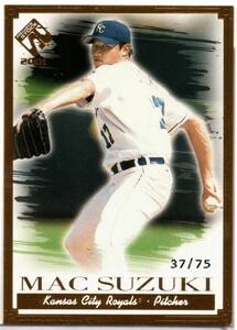 マック鈴木 75枚限定 2001 Private Stock Gold Portraits #57 Mac Makoto Suzuki 37/75