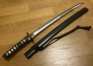 剣道型用居合刀　小刀　脇差　刃長約45cm 鞘払い約740g　模造刀