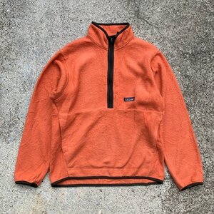 【S or Ladies】2000s Y2K patagonia ハーフジップ シンチラフリース オレンジ■ビンテージ オールド アメリカ古着 パタゴニア レディース