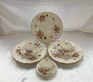 ROYAL CROWN DERBY Derby Posies ロイヤルクラウンダービー カップ＆ソーサー 3客 プレート5枚 まとめ 金彩 洋食器 8y