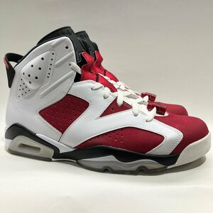 28.5cm AIR JORDAN 6 RETRO 384664-160 エアジョーダン 6 レトロ カーマイン CARMINE メンズ スニーカー 45611 TH112893