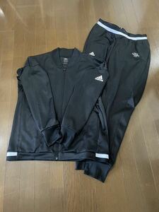 M-1 adidas アディダス ジャージ 上下セット セットアップ フルジップ 黒 ブラック XO XXL 2XL FRANK FREE FOOT BALL CLUB adidas