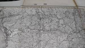 　古地図 　那古　千葉県　地図　資料　46×57cm　　昭和３年測量　　昭和22年印刷　発行　B