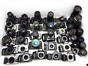 98)【同梱不可】質屋★大量 おまとめ フィルム一眼カメラ/オート マニュアル/レンズ/NIKON CANON PENTAX OLYMPUS MINOLTA その他