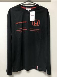 未使用品 HONDA RACHING ホンダレーシング ビッグロゴ 長袖Tシャツ ロンT サイズL 黒