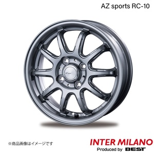 INTER MILANO/インターミラノ AZ sports RC-10 サクシード 160系 ホイール 1本【14×5.0J 4-100 INSET39 ダークシルバー】