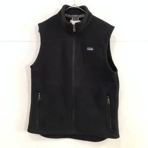 ☆Patagonia パタゴニア キッズ用 子供用 スタンドカラー フリースベスト サイズL ブラック 古着【送料一律/同梱可能】C