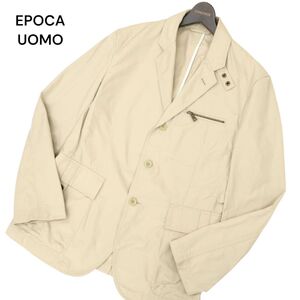 EPOCA UOMO エポカ ウォモ 通年★ ジップポケット アンコン カジュアル ジャケット Sz.48　メンズ ベージュ　C4T01307_2#O