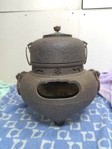 茶釜 風炉釜 鉄製 高さ約35cm 約8.0kg