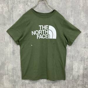 【1円スタート】【アメリカ正規品】新品 タグ付き US限定 THE NORTH FACE ノースフェイス Tシャツ M カーキ ハーフドームロゴ NT-045