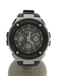 CASIO◆ソーラー腕時計_G-SHOCK/デジアナ/ラバー/ブラック/SS/GST-W300FP-1A2JR