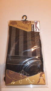 ★PATTERNED TIGHTS★ストライプストッキングサイズM-L４０デニール黒色Eye catching striped tights Nylon stockings Size M-L