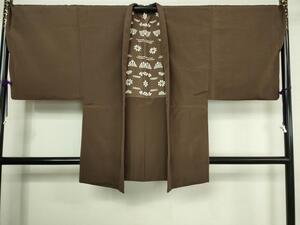 平和屋着物■男性　お召　羽織　憲法色　正絹　逸品　DAAK9221cm