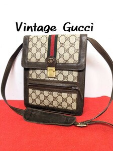 美品 希少！Gucci シェリーライン ショルダーバッグ オールドグッチ2way