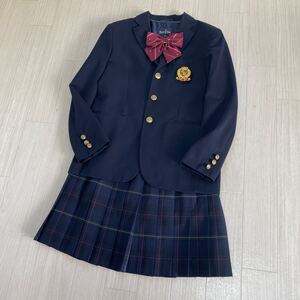 EASTBOY イーストボーイ 学生服 制服 ブレザー チェックスカート リボン 女子 3点セット サイズ150 スカート13