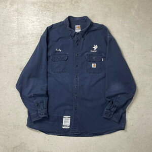 Carhartt カーハート FR ツイル ワークシャツ 企業ロゴ刺繍 メンズ3XL