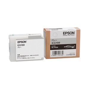 【新品】(まとめ) エプソン EPSON インクカートリッジ グレー ICGY89 1個 〔×10セット〕