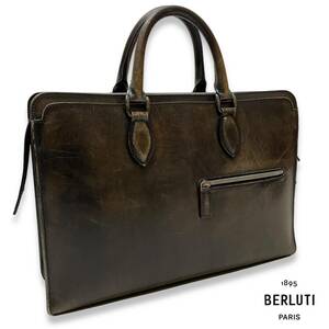 Berluti Un Jour Small Leather ベルルティ アンジュール パティーヌ ヴェネチアレザー ビジネス bag ブリーフケース トートバッグ 正規品