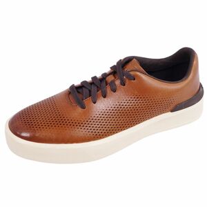 未使用 コールハーン COLE HAAN スニーカー C39470 グランドプロ クルーレーザー レザー シューズ メンズ 8.5M ブラウン cf06de-rm21f10735