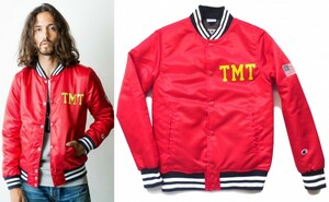 TMT CHAMPION 別注 AWARD JACKET アワード スタジャン 星条旗 S コラボ レッド