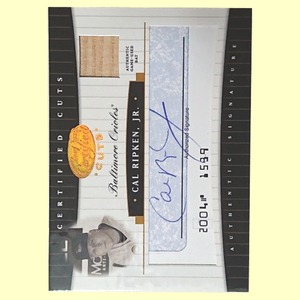 ◆Cal Ripken Jr 【25枚限定】2004 Leaf Certified Cuts Authentic Signature / Game-Used Bat ◇検索：カル・リプケン 直筆サイン バット 