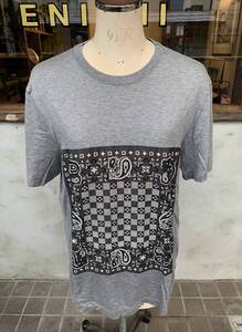 ★LOUIS VUITTON★ルイヴィトン★モノグラム★ダミエ★ペイズリー★Tシャツ★グレー★コットン★メンズ★紳士★サイズ★M★