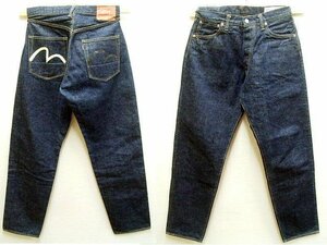 即決[W34]濃紺 EVISU 2012 スリム テーパード ストレート 14.5oz ビンテージ復刻 エヴィス デニム パンツ■5181