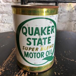 【ANTIQUES】Quakerstate can 店舗什器 vintage ブロカント 古道具 アンティーク US 古着 ヴィンテージ　インダストリアル 雑貨