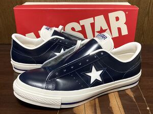 22年製 CONVERSE ONE STAR J コンバース ワンスター MADE IN JAPAN 日本製 MIDNIGHT BLUE LEATHER ミッドナイト ブルー レザー 紺 29.0cm