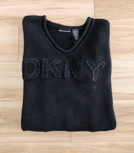 DKNY 立体ロゴ セーター Mサイズ相当 　ニット　ダナキャランニューヨーク