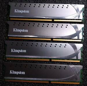 【中古】DDR3メモリ 16GB(4GB4枚組) Kingston KHX1600C9D3P1K2/8G [DDR3-1600 PC3-12800]